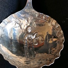 Antique Dutch Silver Monkey Spoon 13 Cm