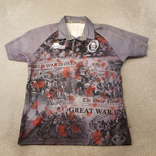 British Army Rugby Shirt 2XL Samurai Grey 2018 World War One WW1 Is Over Poppy