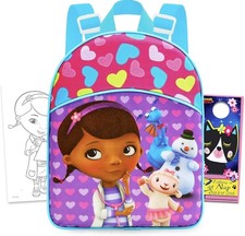Doc Mcstuffins Mini Backpack ~ 4 Pc Bundle with 11" Doc Mcstuffins School Suppli