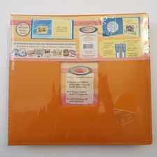 NEW Memory Stor Orange Leather Scrapbooks 2-Pack 30 Pages 13x14" Vtg 2005