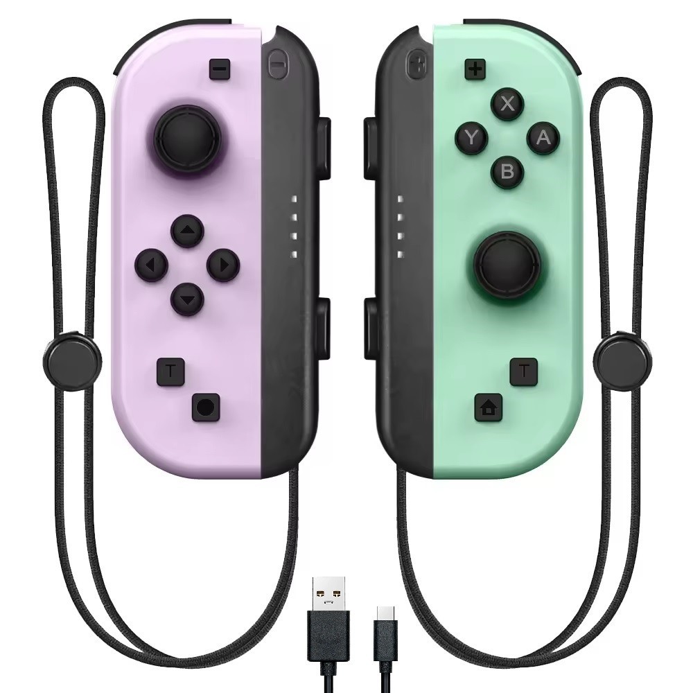 J-C PAD Left and Right Nintendo Switch Controllers Green And Pink
