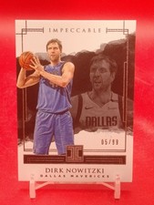 2017-18 Panini IMPECCABLE Basketball  5/99 Dirk Nowitzki Dallas Mavericks HOF 