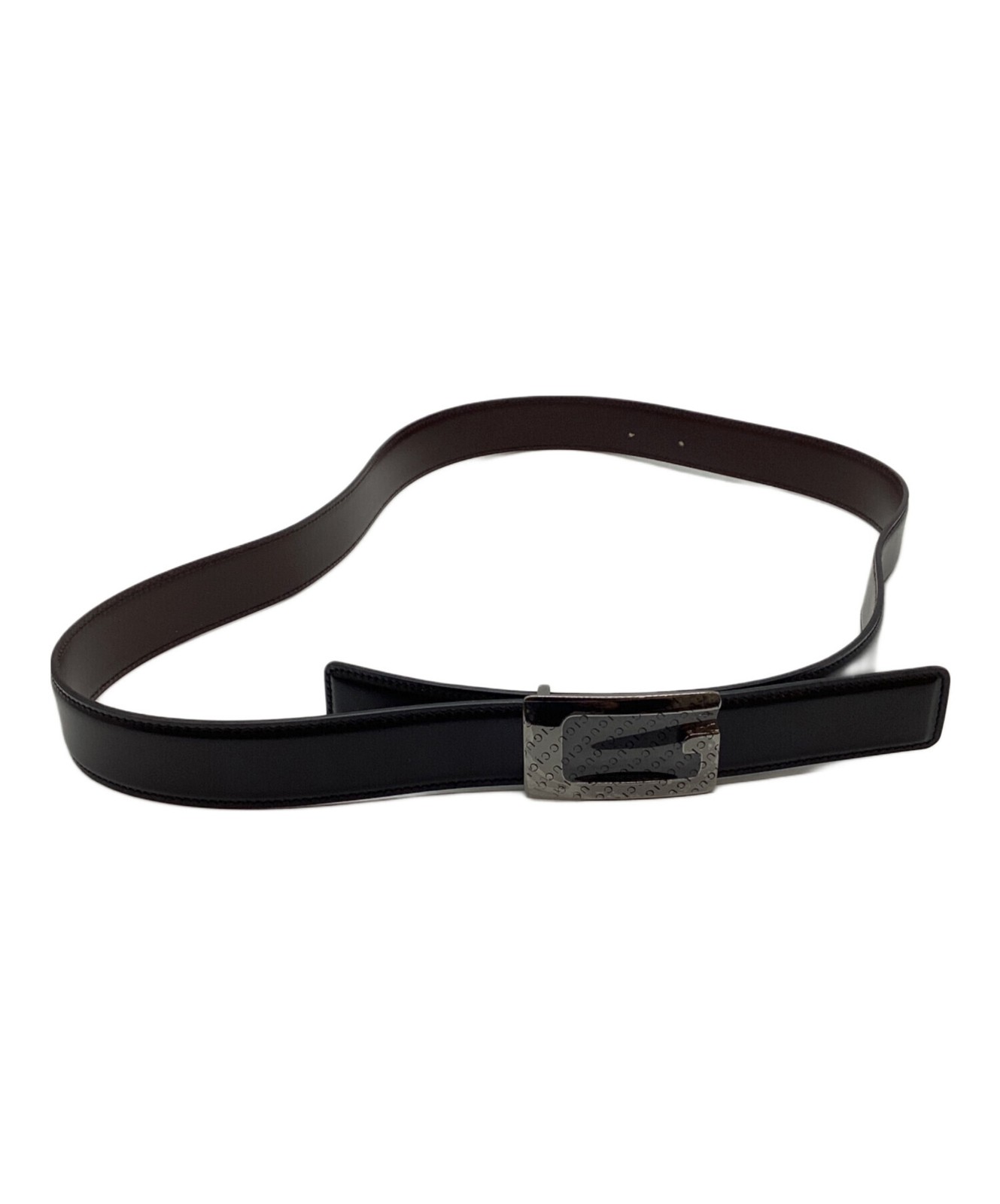 GUCCI buckle belt G Logo Black Leather Authentic Made in Italy Used hardware