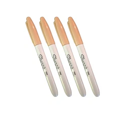 BUTTERSCOTCH Sharpie Markers Fine Point Permanent Marker Lot Of 4