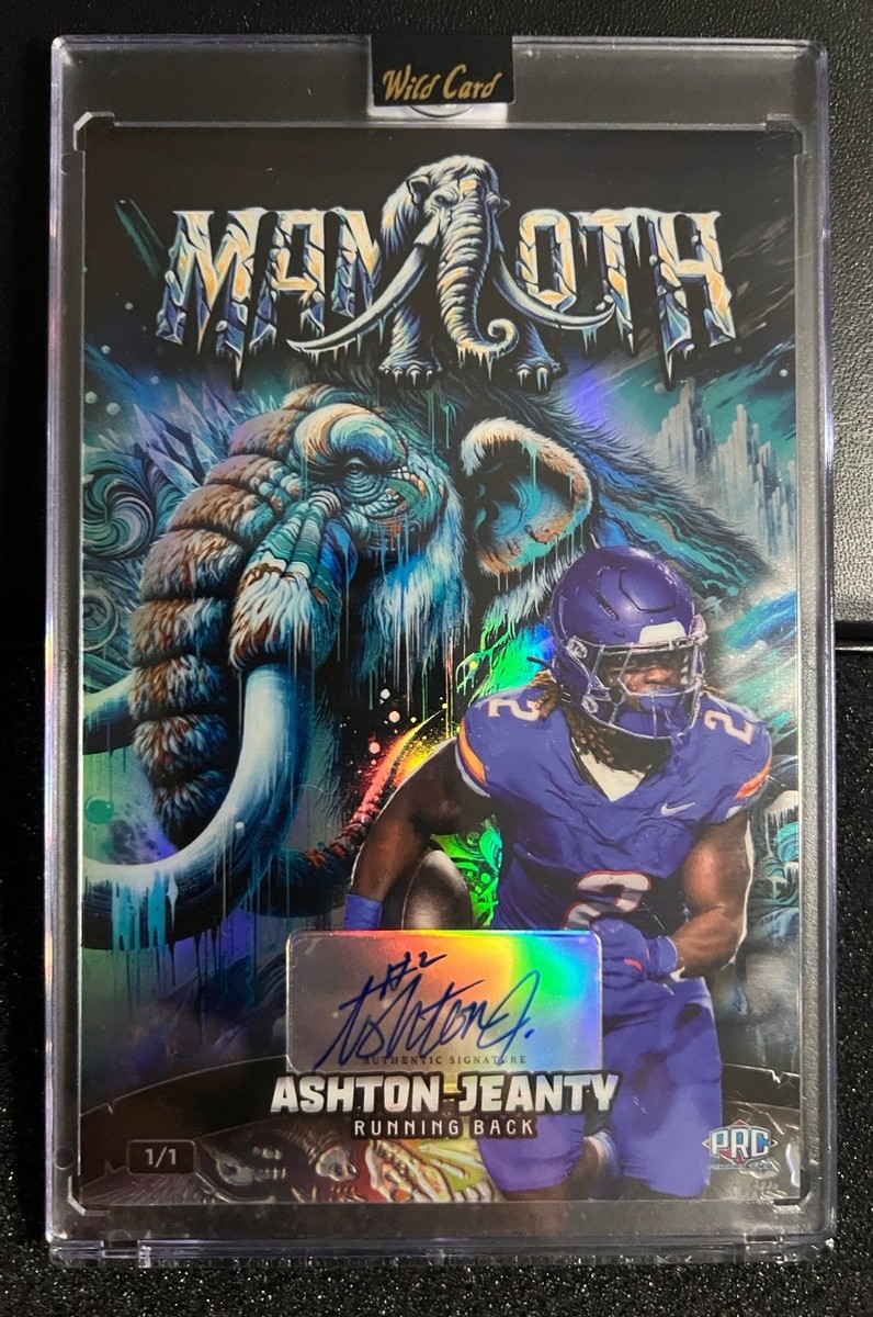 1/1 AUTO! Ashton Jeanty 2024 Wild Card MAMMOTH! | eBay