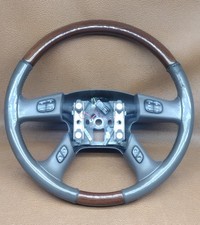 2003-2006 Cadillac Escalade Gmc Denali Factory Woodgrain Steering Wheel Neutral 2003-2006 Cadillac Escalade Gmc Denali Factory Woodgrain Steering Wheel Neutral