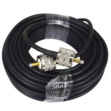 1Pcs CB Radio Antenna RG58 Coaxial Coax Cable 50Ohm UHF PL-259 Male to Male 50ft