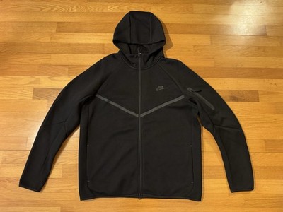 New XXL Nike Tech Fleece Windrunner Tall Hoodie Triple Black HV0949-010 Men