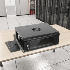 4U Server Rack Enclosure 15.74" Wall Mount Server Cabinet with Locking Door