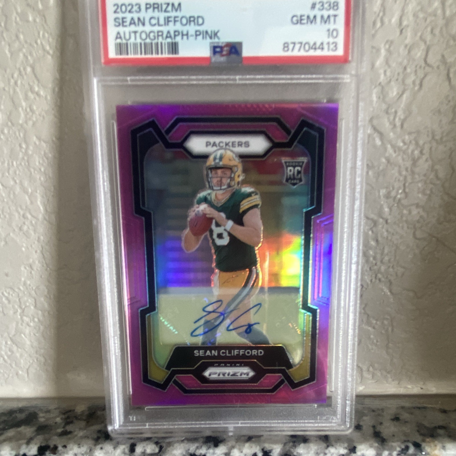 Sean Clifford Panini Prizm #338 Autograph Pink