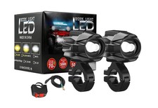 2x Motorcycle Mini Led Work Light Pods Auxiliary Driving Fog Amberwhite Lights 2x Motorcycle Mini Led Work Light Pods Auxiliary Driving Fog Amberwhite Lights