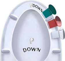 3Pcs Toilet Seat Handle Lifter Set with Decal, Bathroom Lid Lifting Tools with