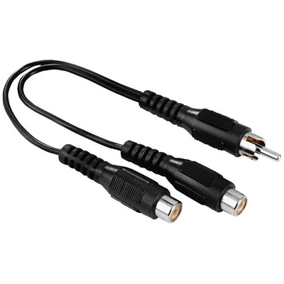 Adaptateur Audio RCA Hama 205183 1x Prise RCA À 2x Connecteurs RCA Noir - Photo 1/2