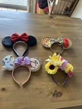 Set of 4 Disney Ears Rapunzel Classic Beauty and The Beast Headbands