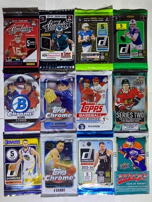 (12) Pack Lot of NFL, MLB, NBA & NHL Gravity Packs