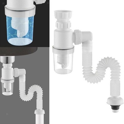 Sewer Drain Pipe Sink Hose Sink Strainer Drain Pipe White ABS Drain Pipe
