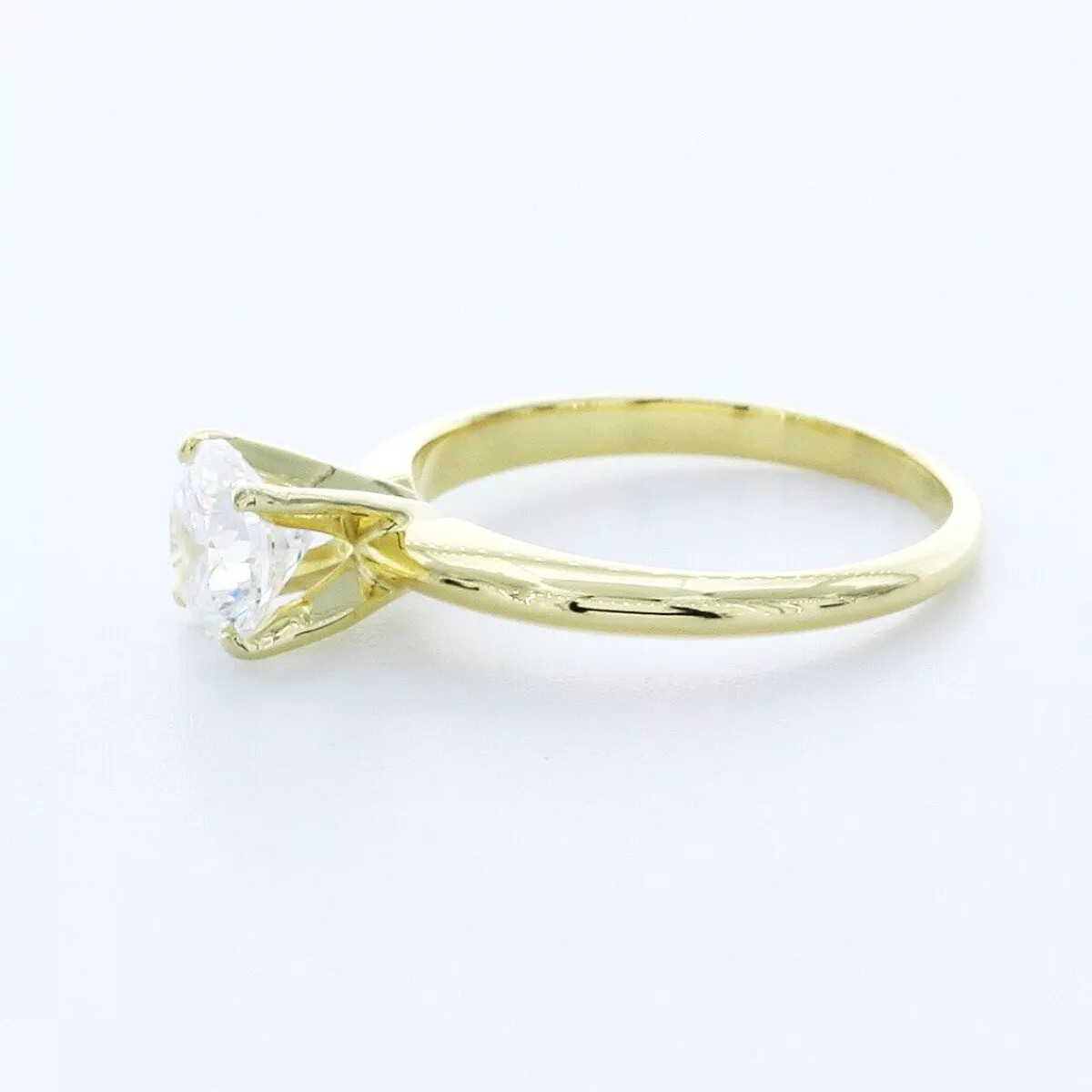 Solitaire Engagement Ring 14K Gold Classic 1.16 CT Round Lab-Grown Diamond D VS2