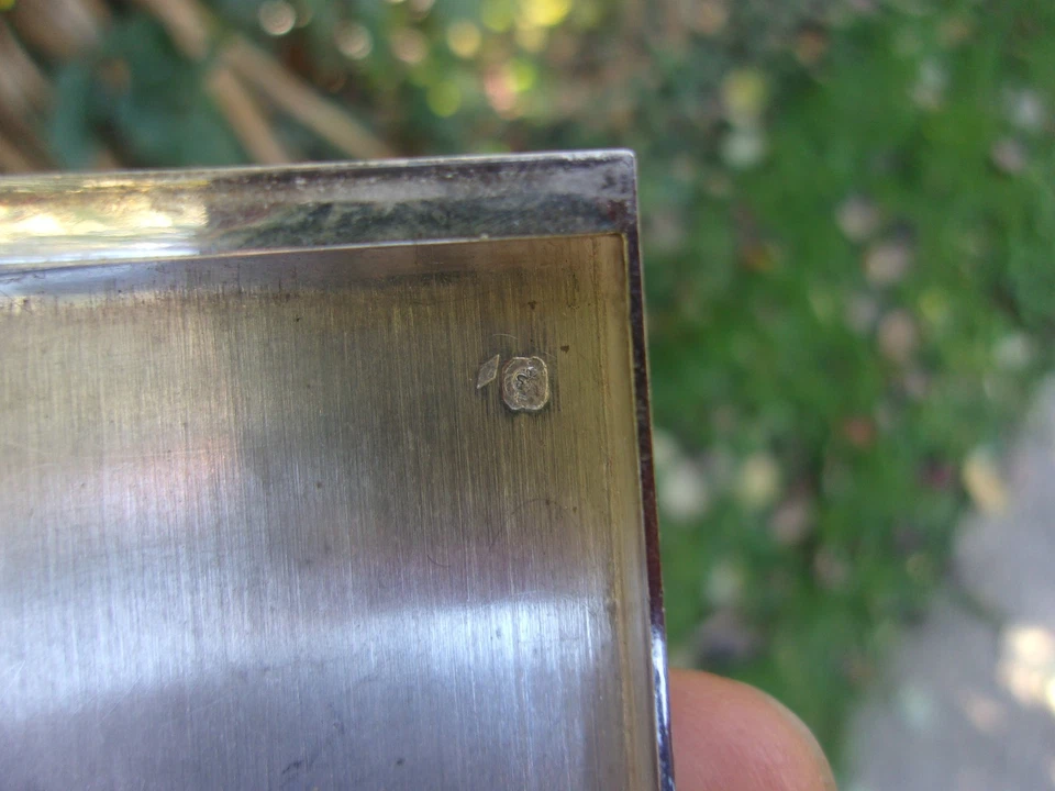 POUDRIER ANCIEN ARGENT MASSIF POINCON ORFEVRE ET MINERVE  ART DECO 120 grs - Photo 4/4