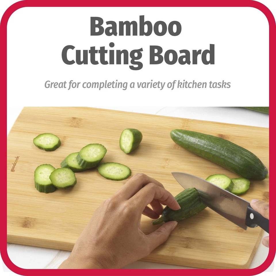 Everyday 10" x 14" Bamboo Cutting Board, Durable Edge-Grain Wood, Moisture-Re... - Image 2 of 4