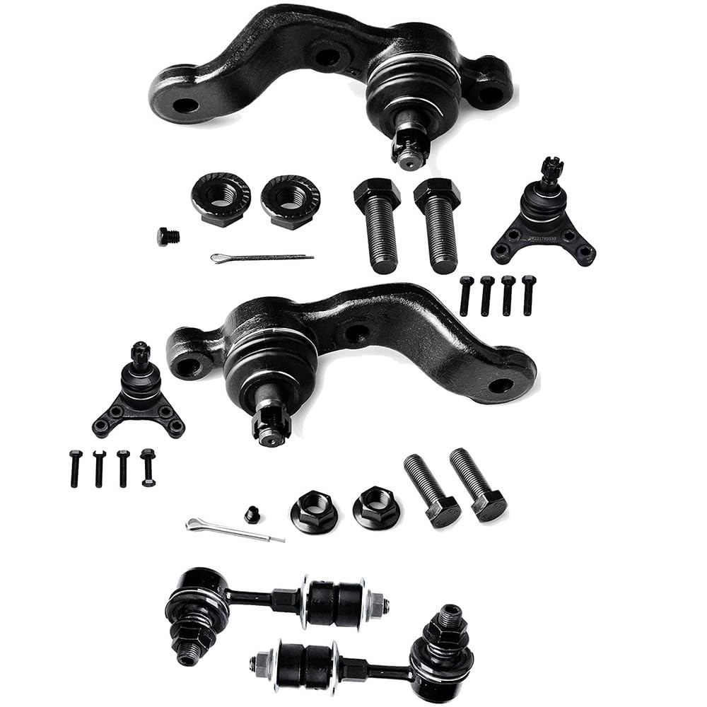6pc Front Upper Lower Ball Joint Sway Bar Kit for Toyota Tacoma 1998-2004 2WD