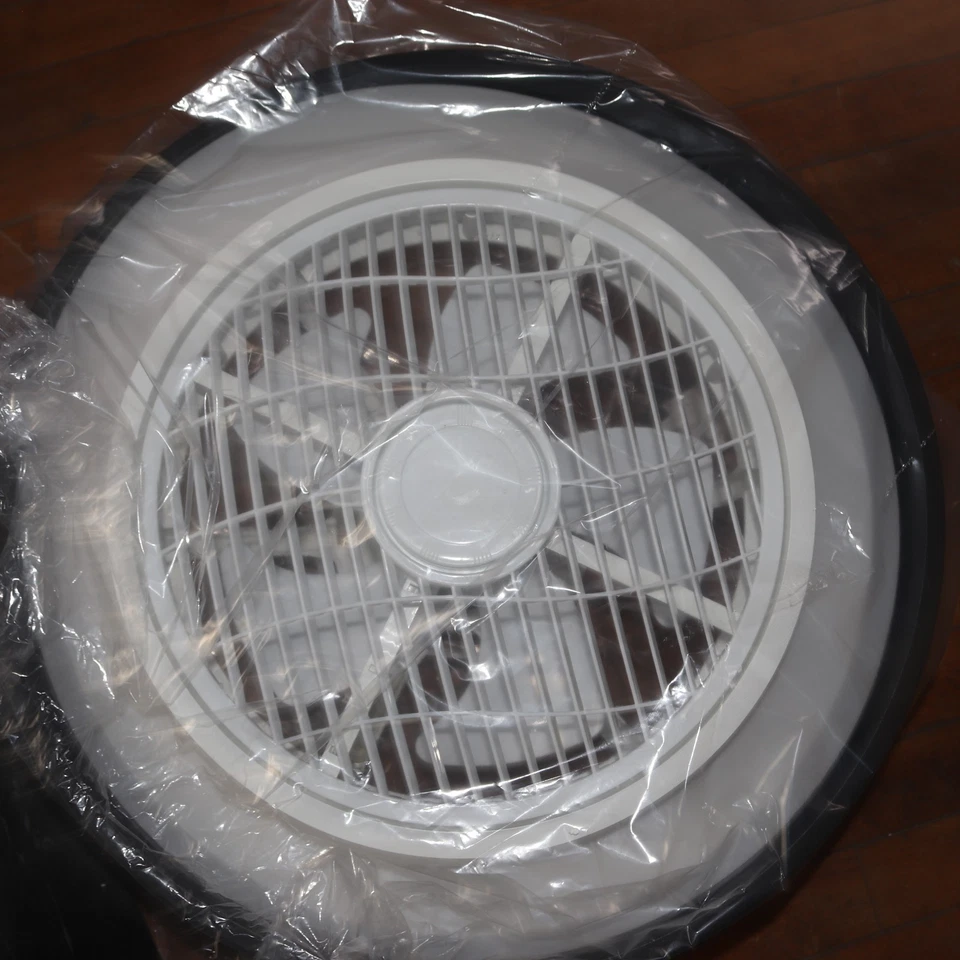 Tozing Integrated LED Modern Round Style Enclosed Flush Mount Ceiling Fan Light - Image 3 of 4