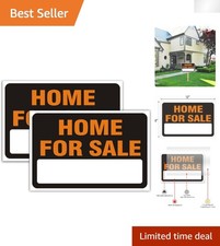 Stand Out with Reflective Home For Sale Sign Stickers - 2 Pack 12x8 Inch