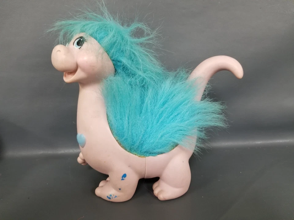 VTG 1985 Playskool Snugglebumms Tuggles Troll Hair Dinosaur Toy - Image 3 of 4