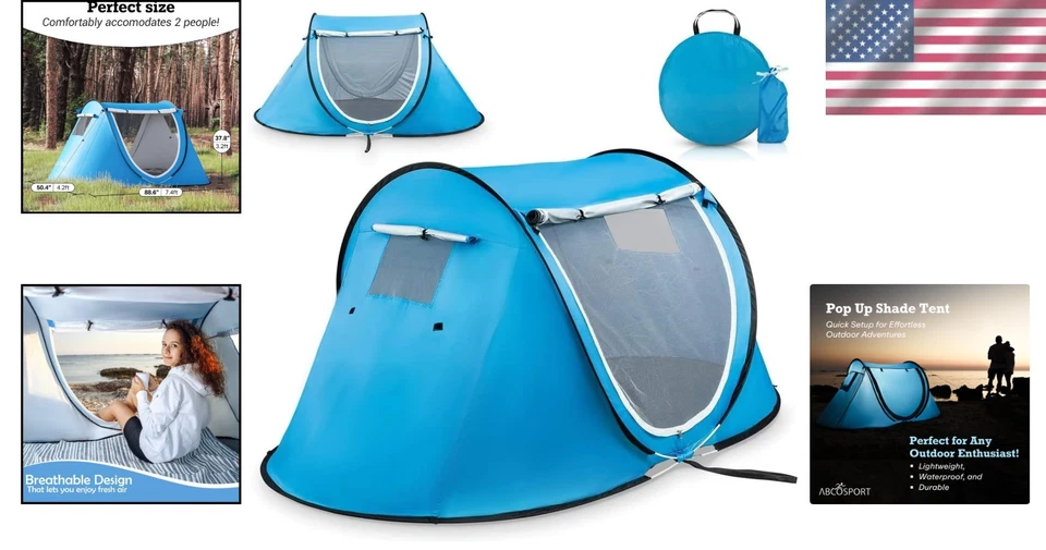 Cabaña Plegable con Cremallera - Tienda 2 Personas Foto 2 de 4