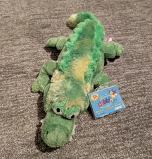 Ganz Webkinz Plush Green Crocodile HM215 Stuffed Animal Toy With Code 12”
