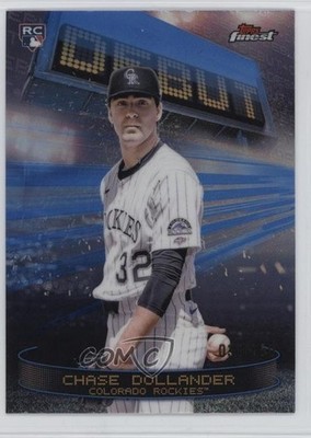 2025 Topps Finest Debut Sky Blue Refractor 75/150 Chase Dollander Rookie RC 16m5