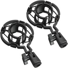 2 Pack Microphone Shock Mount Clip Universal Mic Shock Mounts Holder Anti-Vibrat