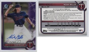 2022 Bowman Chrome Prospect Auto Purple Refractor /250 Noah Miller #CPA-NM Auto