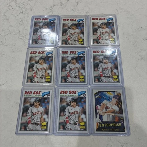 2026 Topps Heritage Roman Anthony Rookie Card Lot 9x Base Insert RED SOX