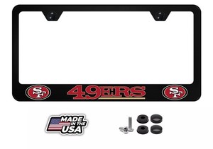 FANMATS San Francisco 49ers Black Metal License Plate Frame 31372