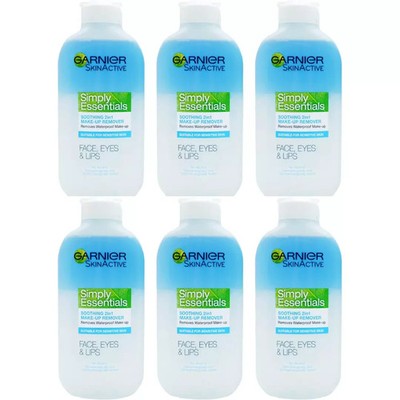 6 x Garnier Simply Essentials beruhigender 2-in-1 Make-up Entferner 200ml Sensitive
