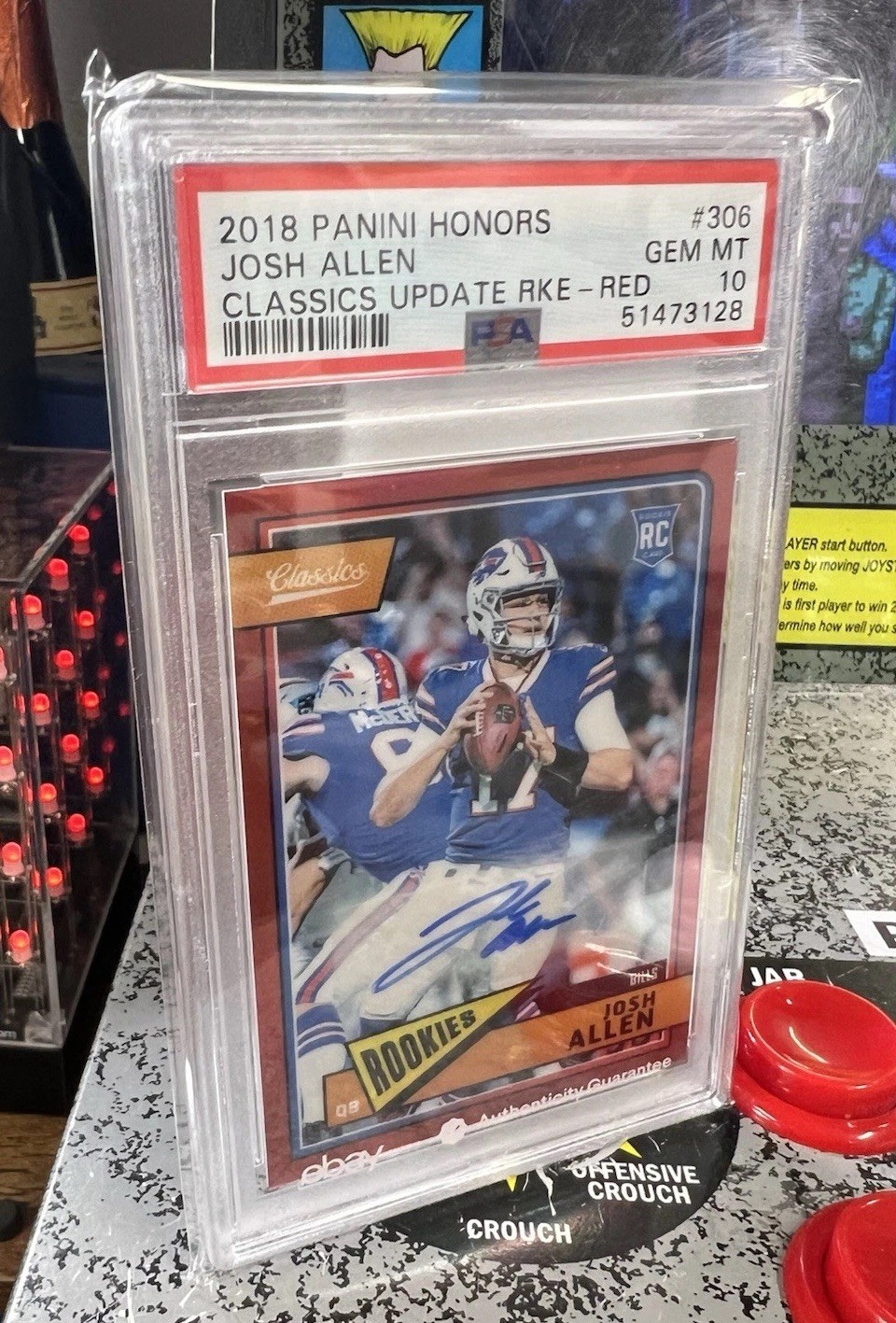2018 Honors Josh Allen #306 Classics Update Rookie Red /15 RC PSA 10 GEM MT view 4