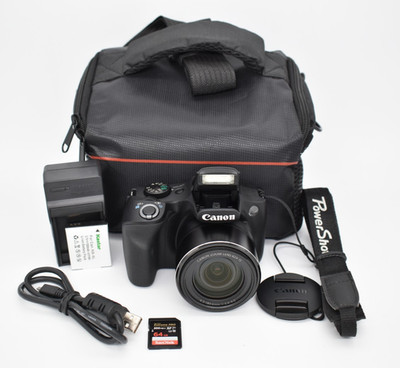 Canon PowerShot SX520 HS 16.0MP Digital Camera Black HD 42x Zoom Complete  