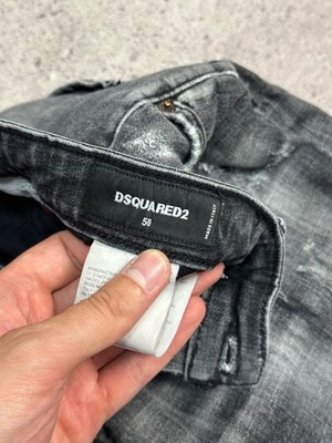 Dsquared2 Men's Distressed Ripped Denim Jeans Gray Size 50 W33