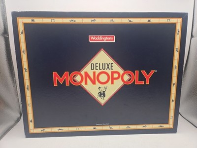 waddingtons deluxe monopoly game uk edition board game #44026 rare vintage