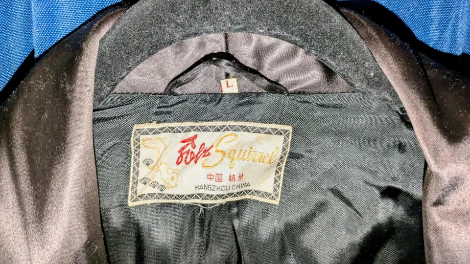 De colección Seda China Años 40 50 MEDALLÓN Asiático Satén Playboy Fumar Chaqueta Bata  Foto 4 de 4