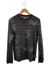 VERSACE Knit Sweater (Thick) XL Black All-Over Print