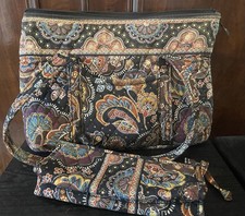 Vera Bradley Shoulder Bag  Makeup Bag Kensington Paisley