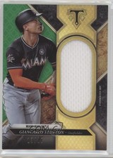 2017 Topps Triple Threads Single Jumbo Relics Emerald /18 Giancarlo Stanton