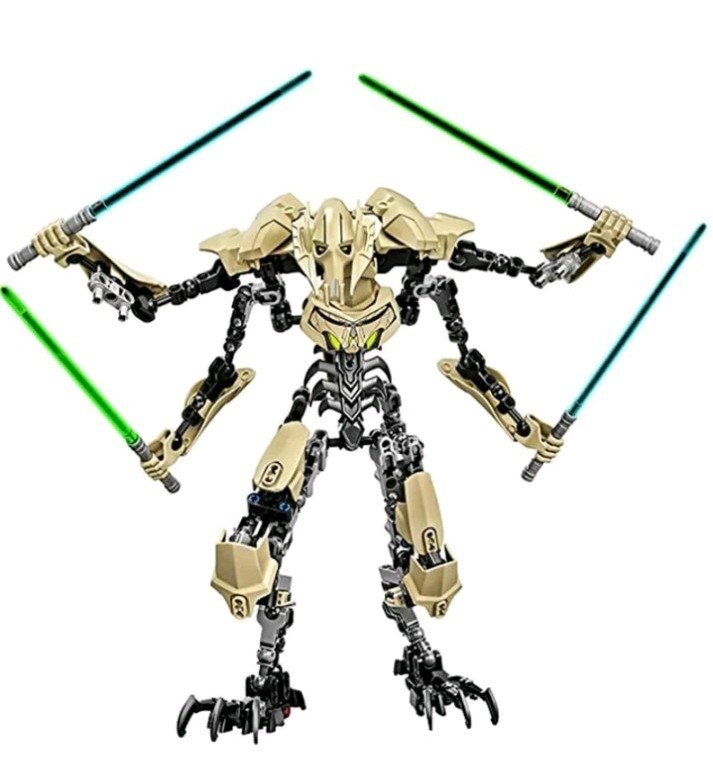 32cm Star General Grievous Action Figure with Lightsaber Building Blocks_Toy''