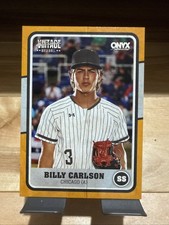 2025 Onyx Vintage Extended Billy Carlson Orange SSP /99 #OVBICA - White Sox