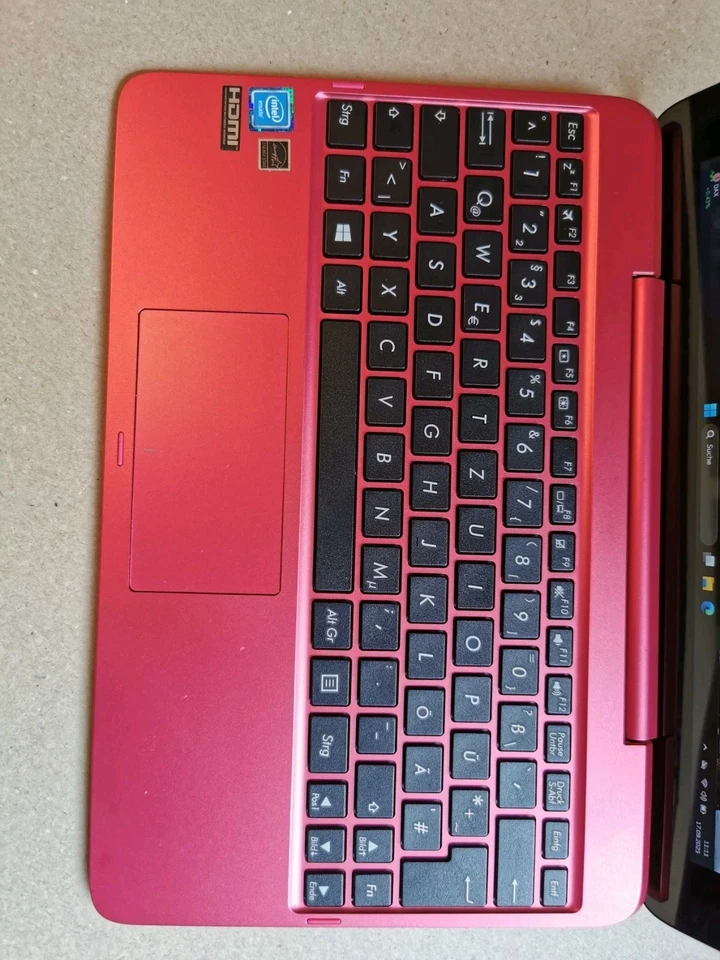 Talet PC 2 in 1 Asus T100H 10,1" Intel Quad 4GB RAM 128GB eMMC Windows 11 Rot - Bild 3 von 4