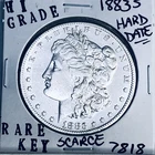 1883 S MORGAN SILVER DOLLAR HI GRADE GENUINE U.S. MINT RARE KEY COIN 7818