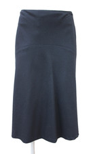 TALBOTS VTG. BLACK Wool/Spandex FULLY LINE MIDI SKIRT SZ 2P