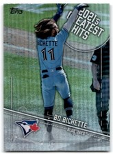 2022 TOPPS 2021’S GREATEST HITS BO BICHETTE TORONTO BLUE JAYS #21GH-2