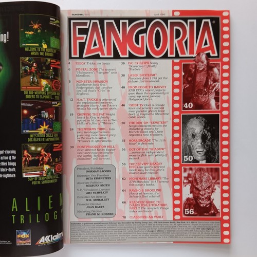 FANGORIA, Horror Magazine 151 Tremors, Poltergeist Legacy, Dusk Till Dawn - Bild 3 von 8